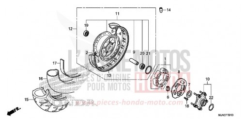 REAR WHEEL (VT750C2B/C) VT750C2BE de 2014